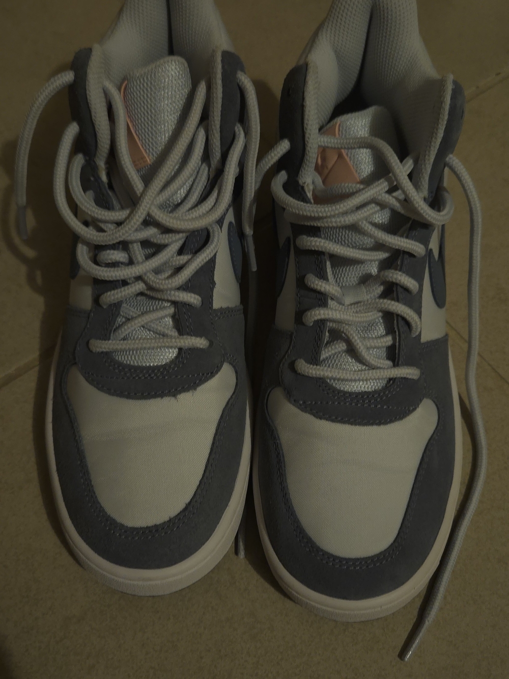 Nike Court Borough Mid Premium Fitness Shoes Over The Ankle Grey Women’s Size 8 - Picture 5 of 6